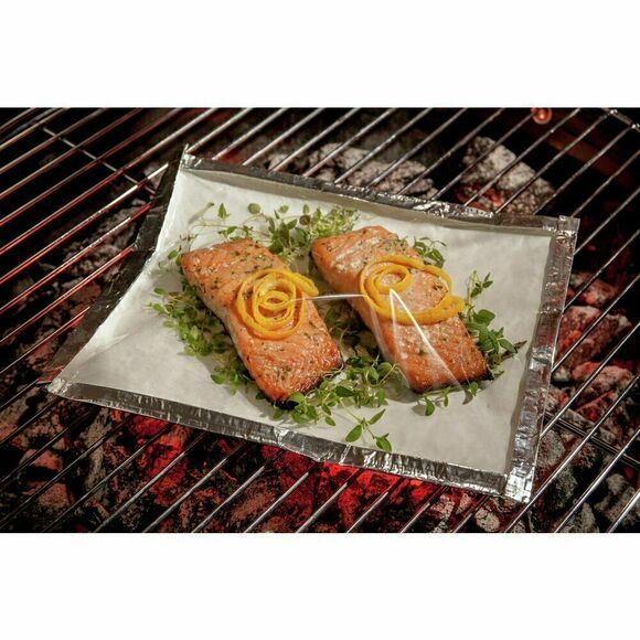 Ready Chef Go! Seal & Cook 12"x 9" Glassine/Foil Oven/BBQ Cooking Bags Qty 12 - Picture 5 of 12